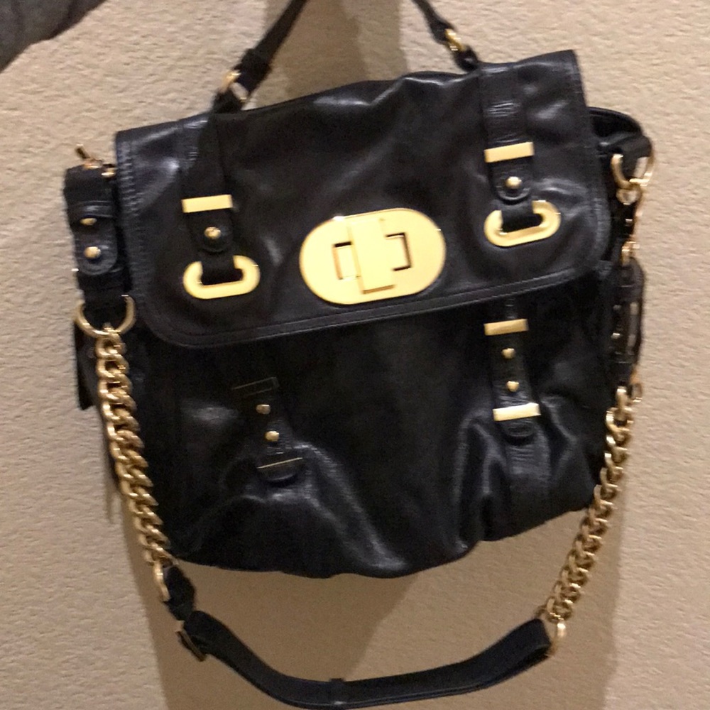 Badgley Mischka Black leather purse